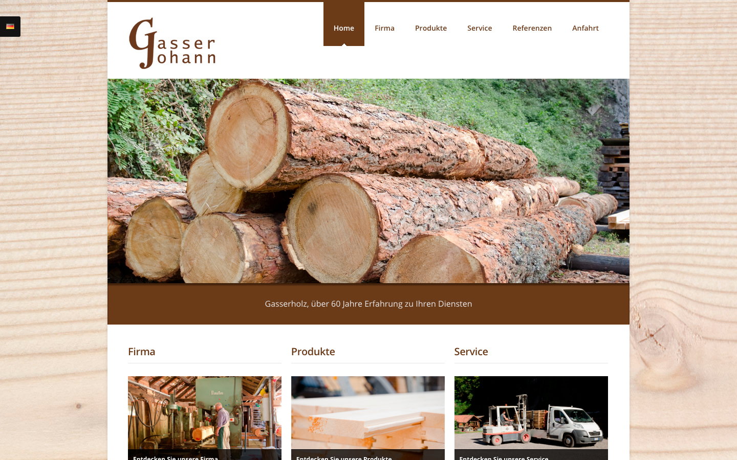 Gasserholz Website